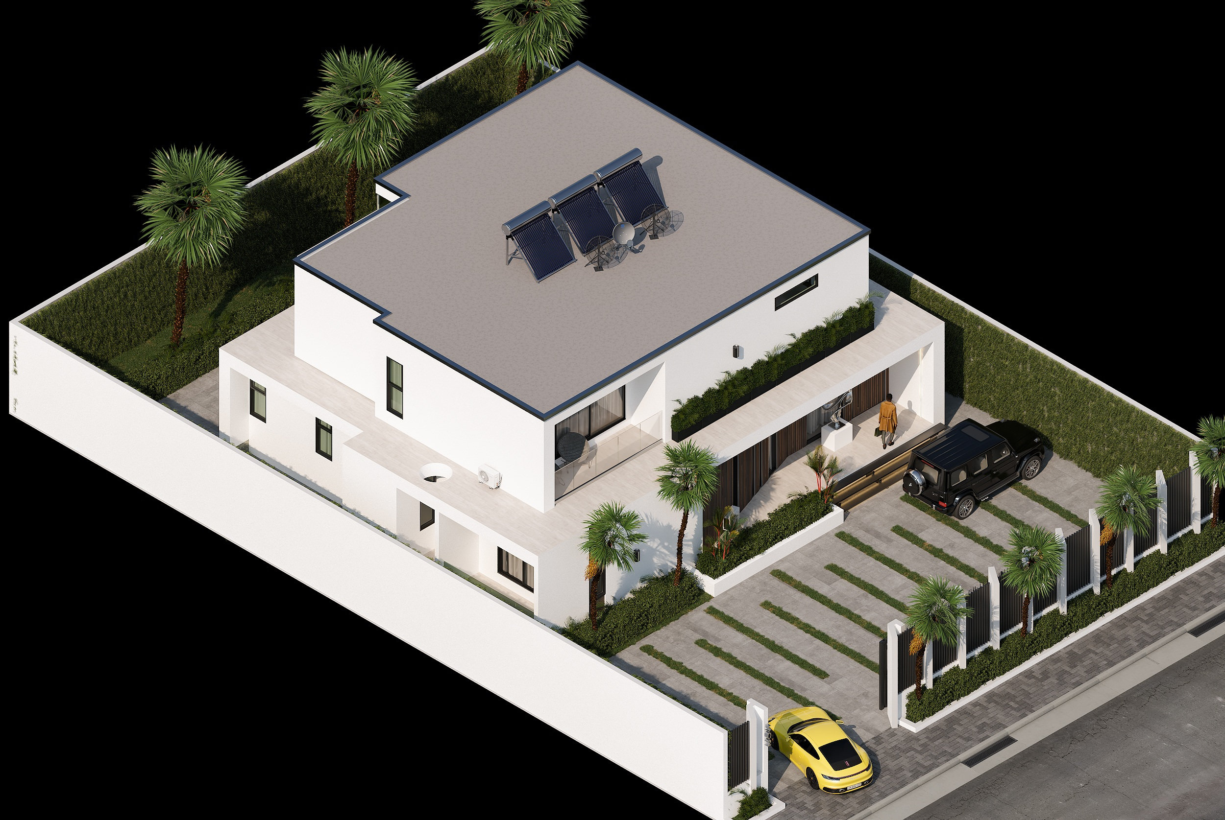 Architectural aerial render