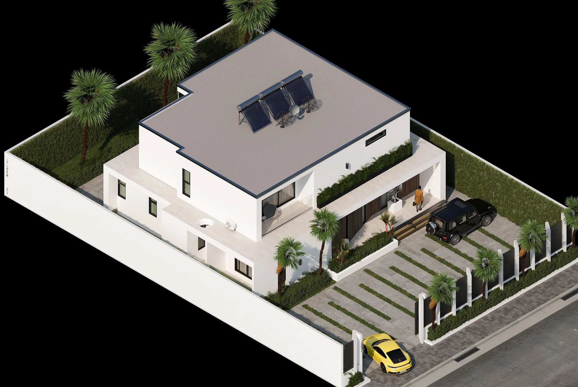 Architectural aerial render